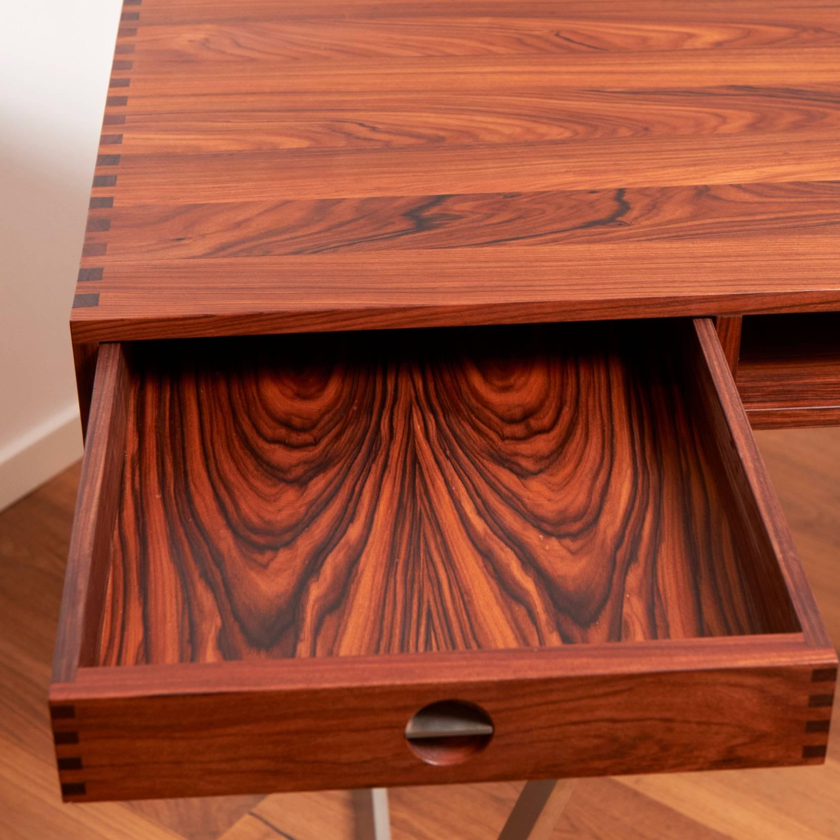 Scandinavian Modern Special Made Rosewood Desk For Sale