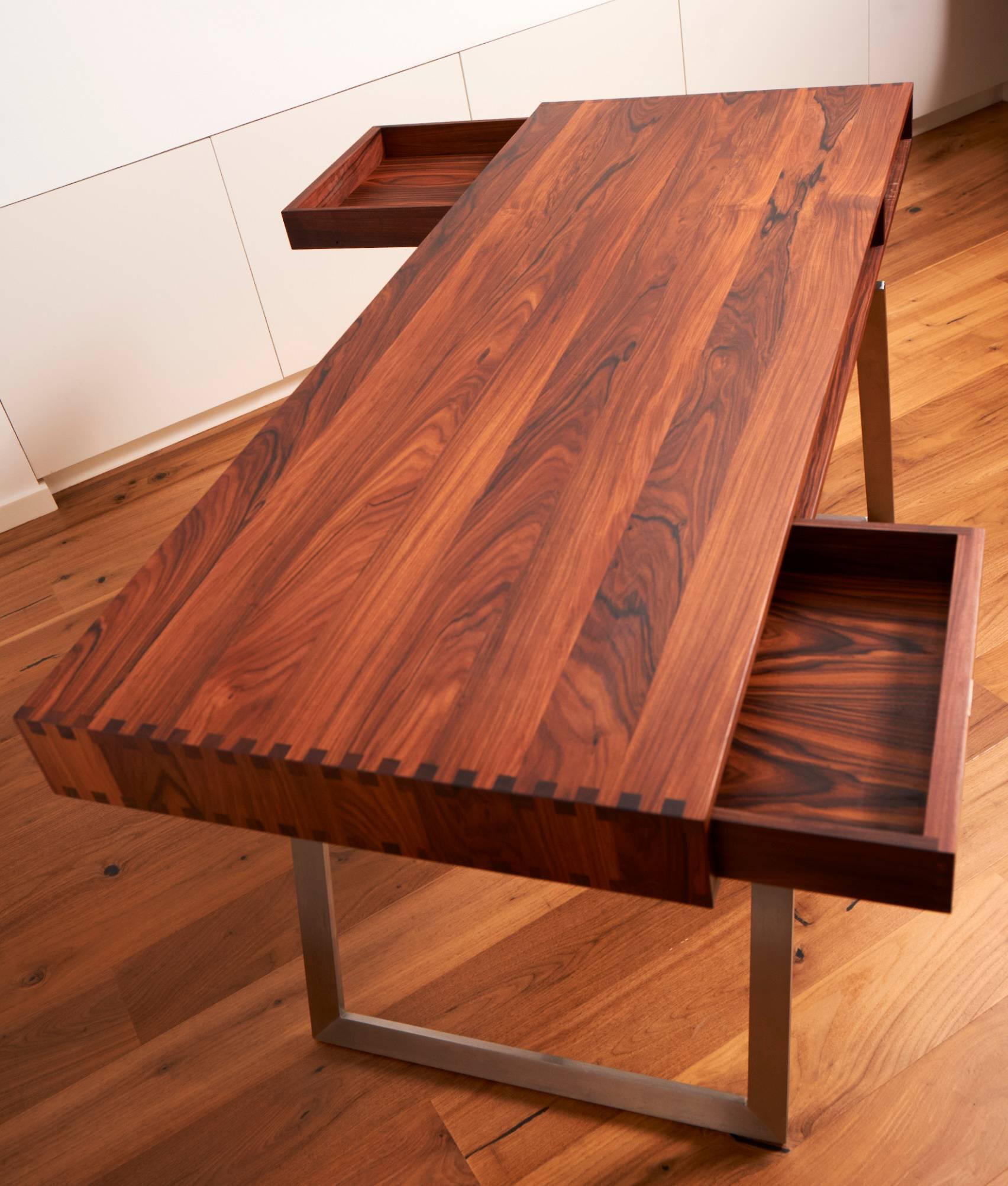 Contemporary Special Made Rosewood Desk For Sale