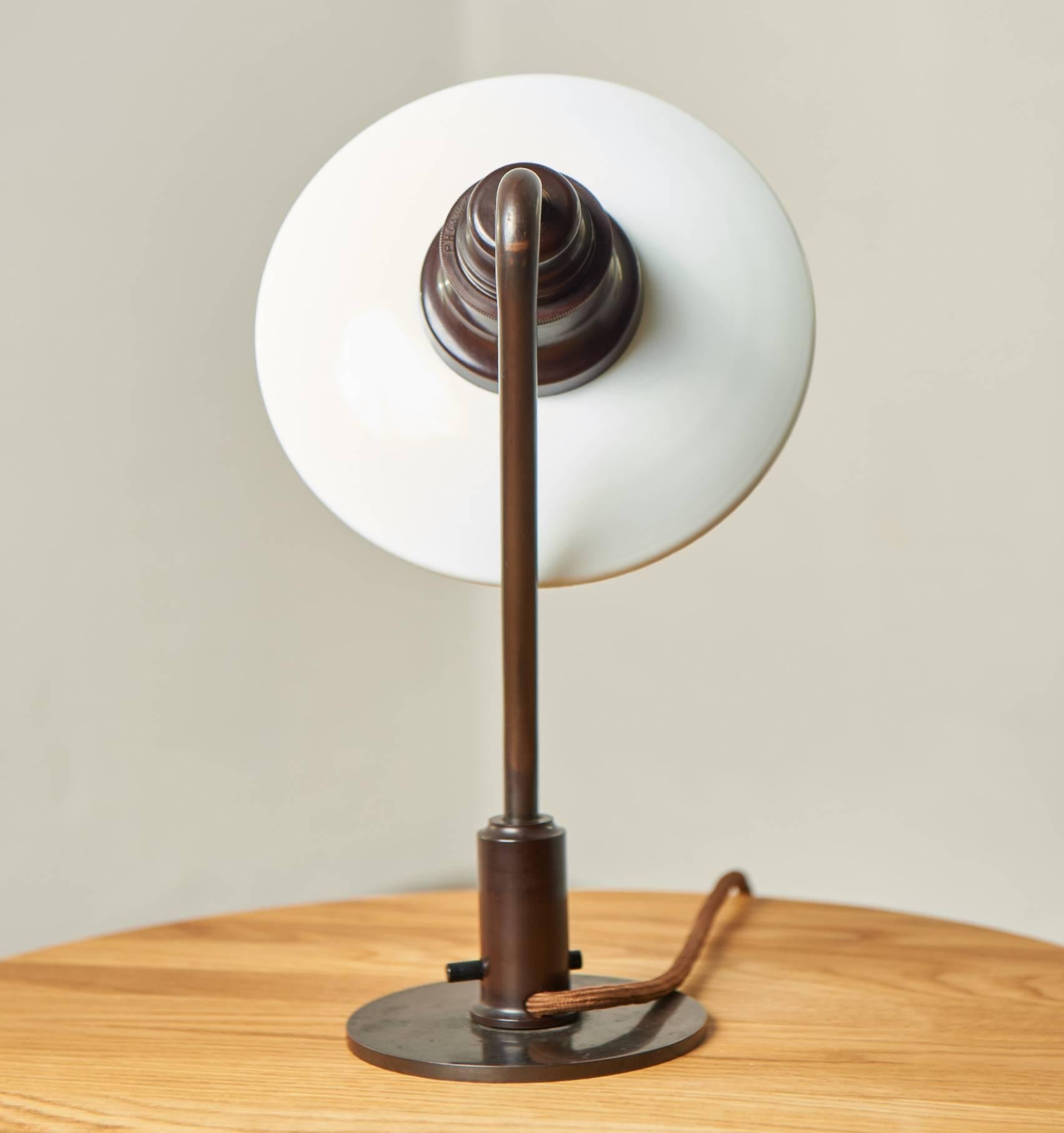 Danish Poul Henningsen PH 2/2 Snowdrop Table Lamp For Sale