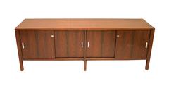 Solid Mahogany Danish Mid-Century Sideboard Media Unit Credenza
