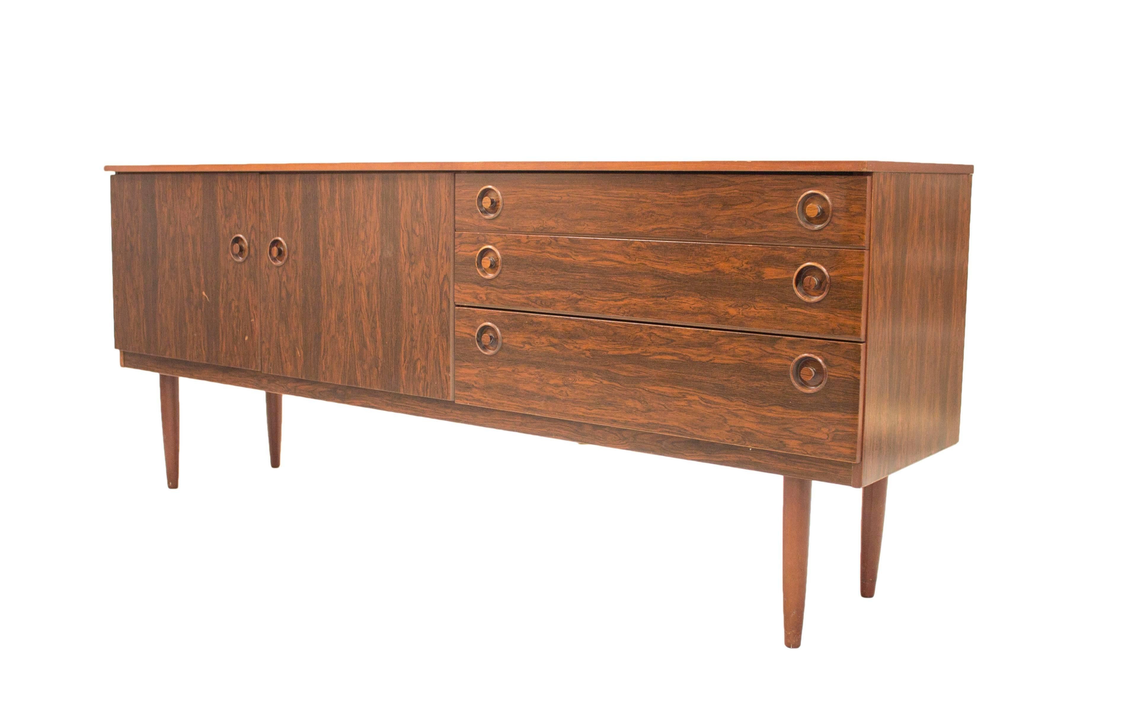 Veneer Greaves and Thomas Mahogany Sideboard Credenza For Sale