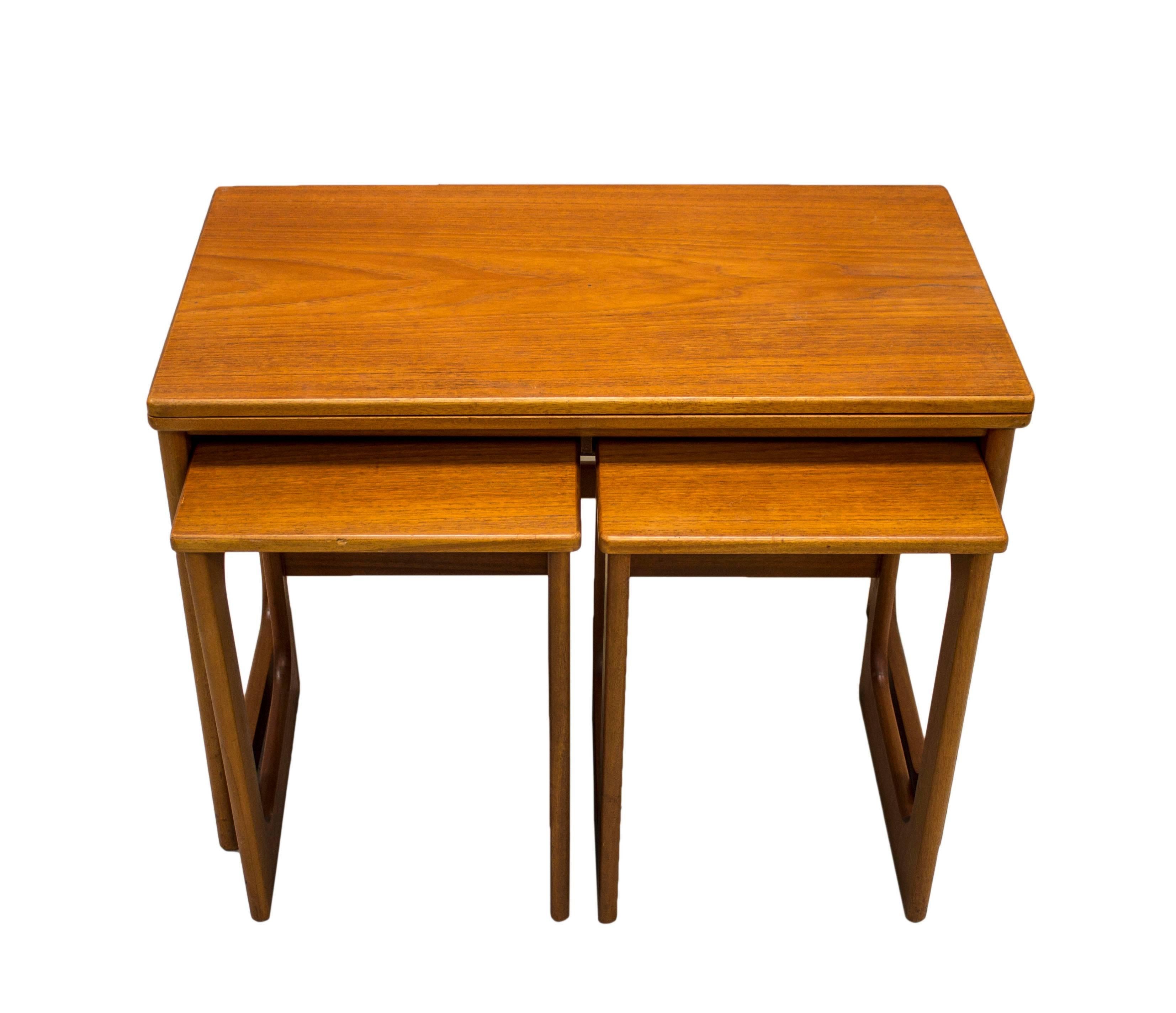 20th Century McIntosh Teak Triple Nest of Expanding Tables For Sale