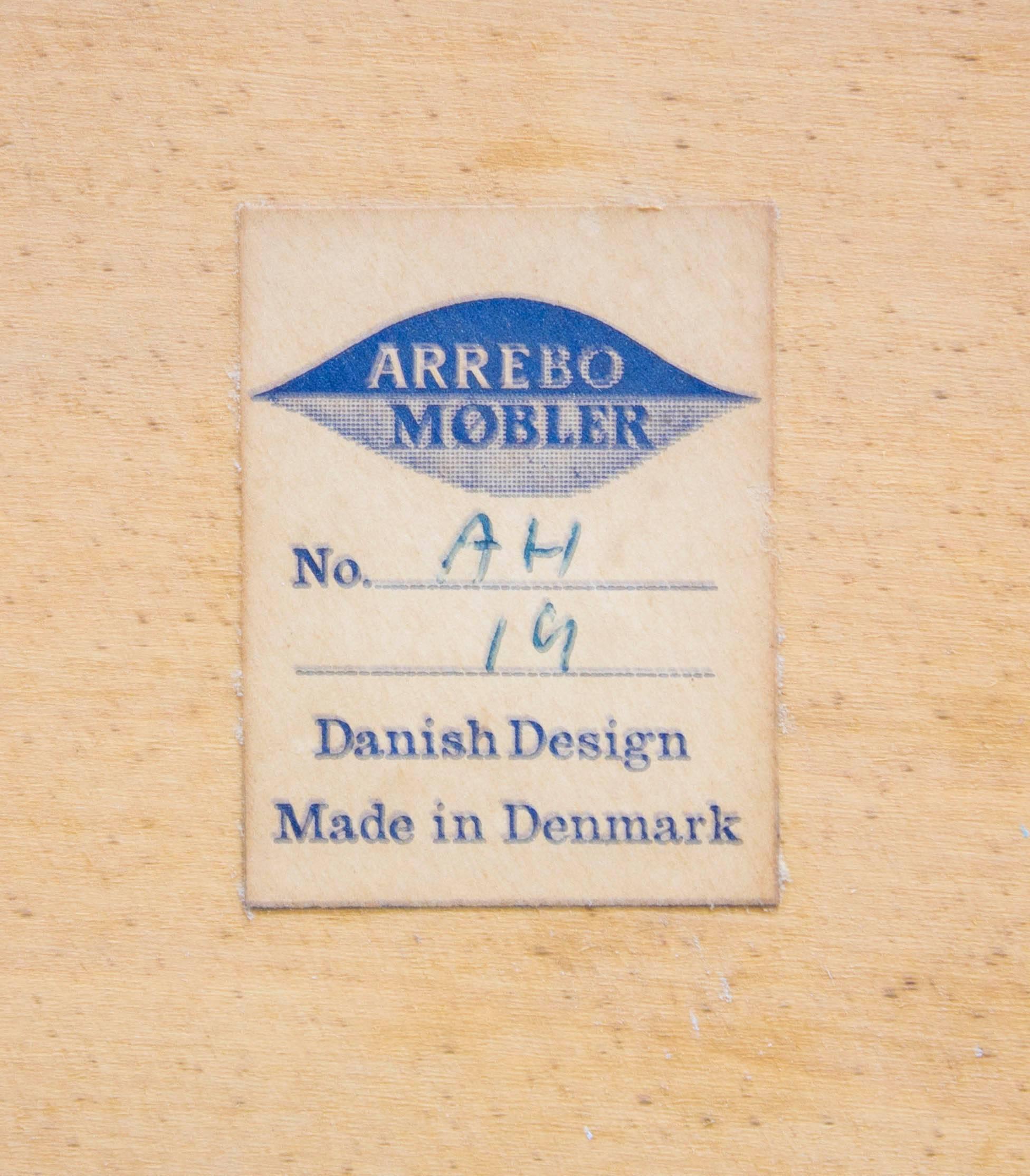 20th Century Arrebo Mobler Teak Dry Bar Cocktail Trolley For Sale