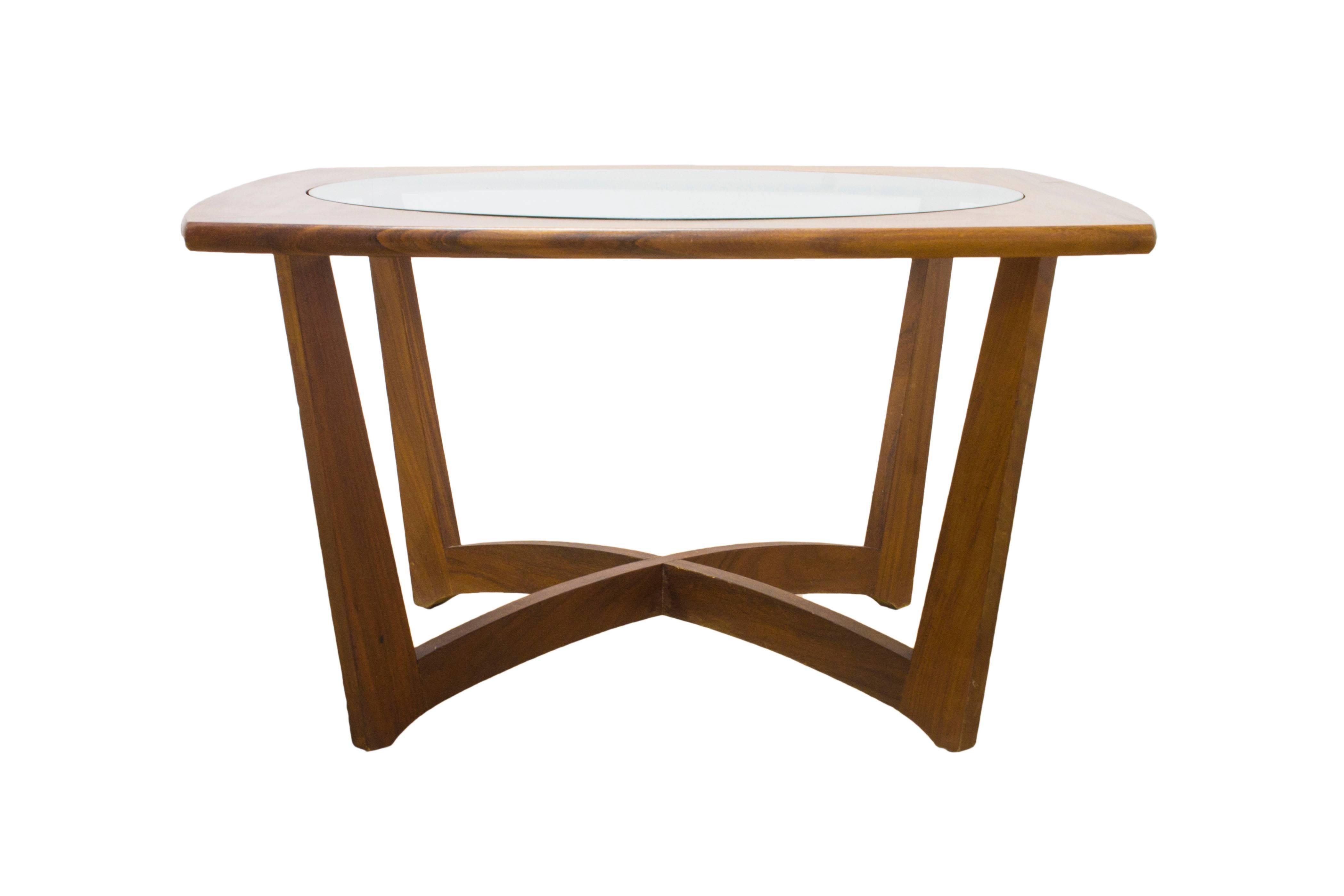 Mid-Century Modern Danish Teak and Glass Coffee Table For Sale