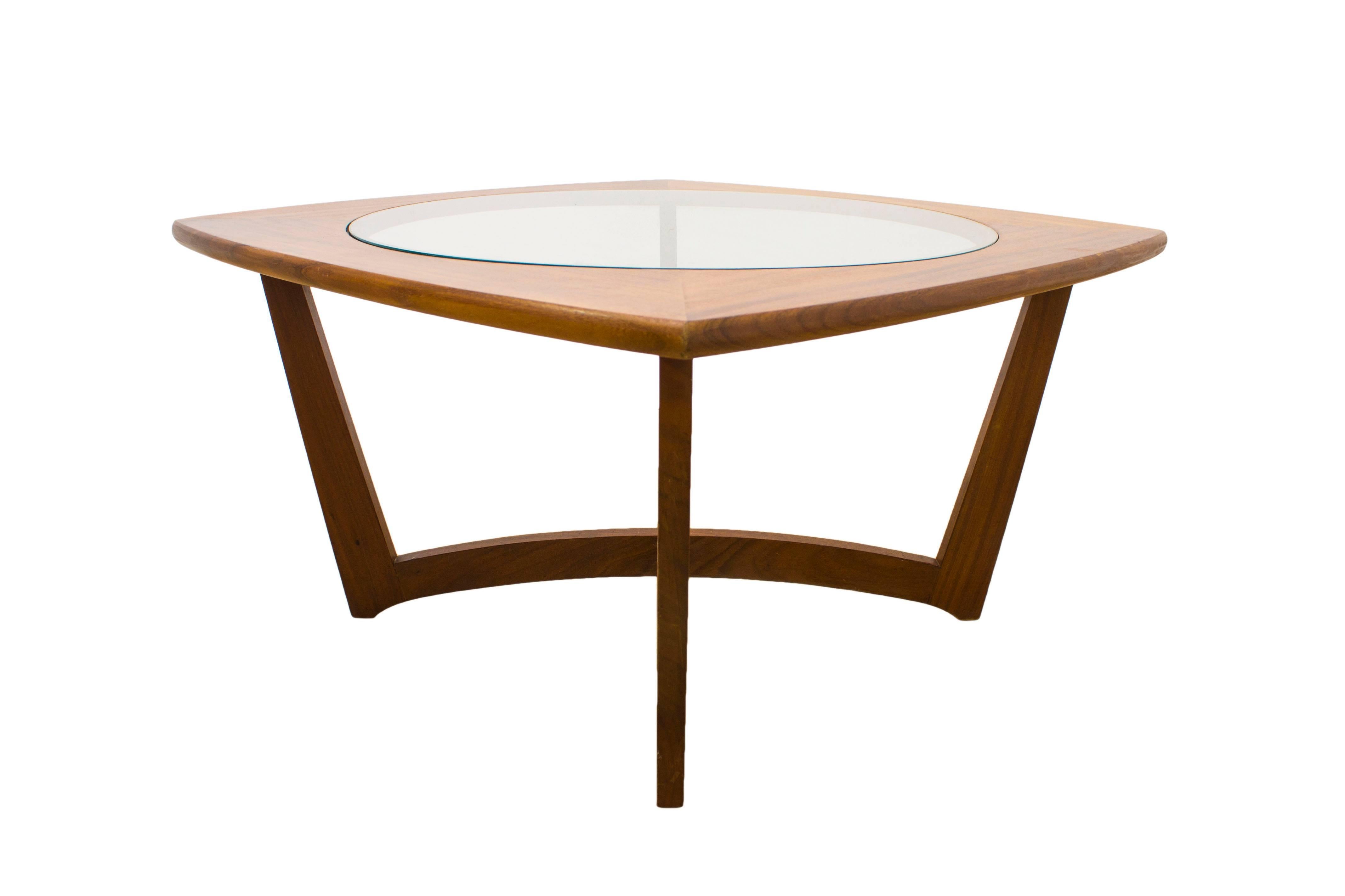 Danish Teak and Glass Coffee Table For Sale 1