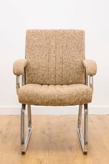 Retro Danish Rosewood and Fabric Armchair Office Desk Chair