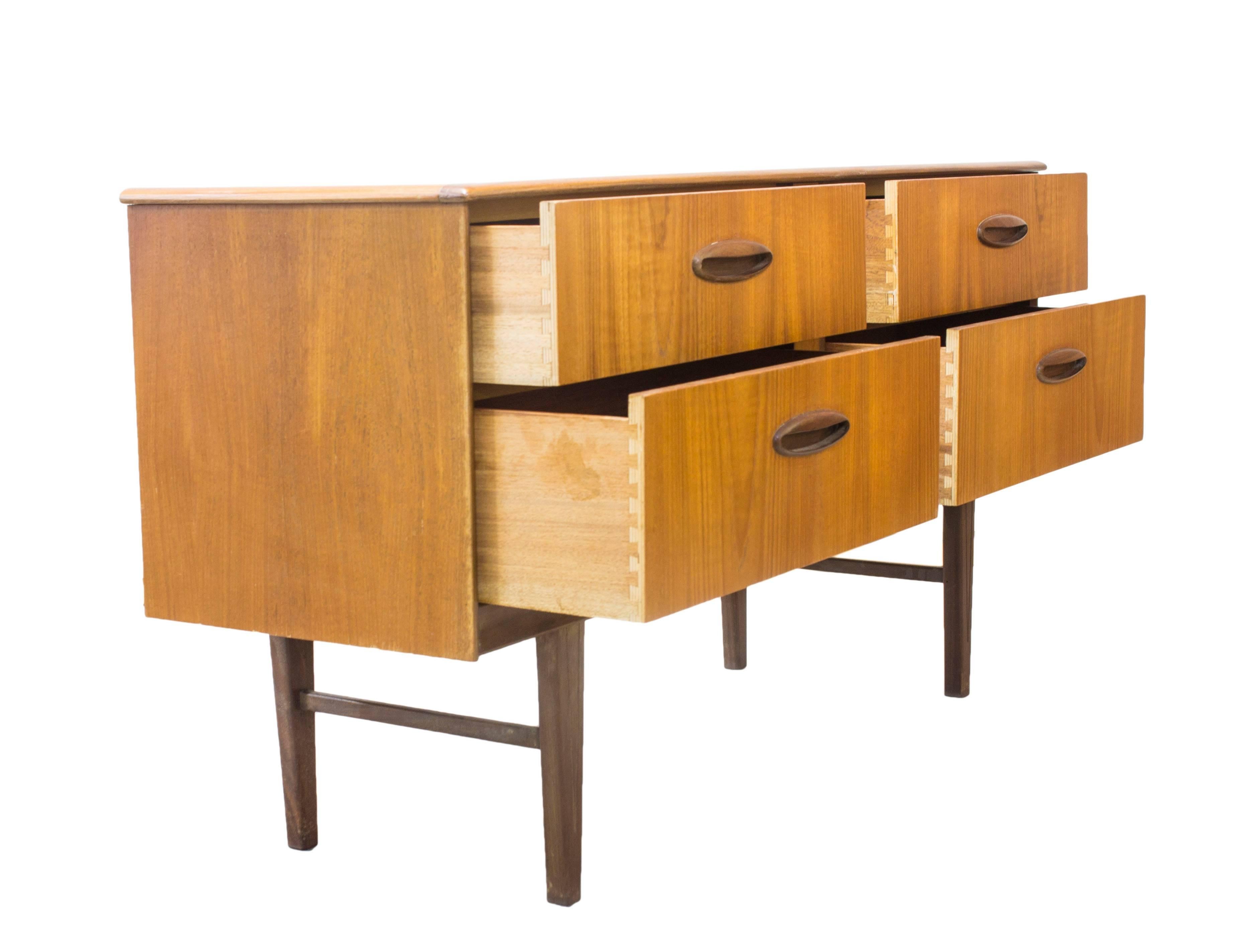 20th Century Danish Style Compact Sideboard Storage Unit For Sale