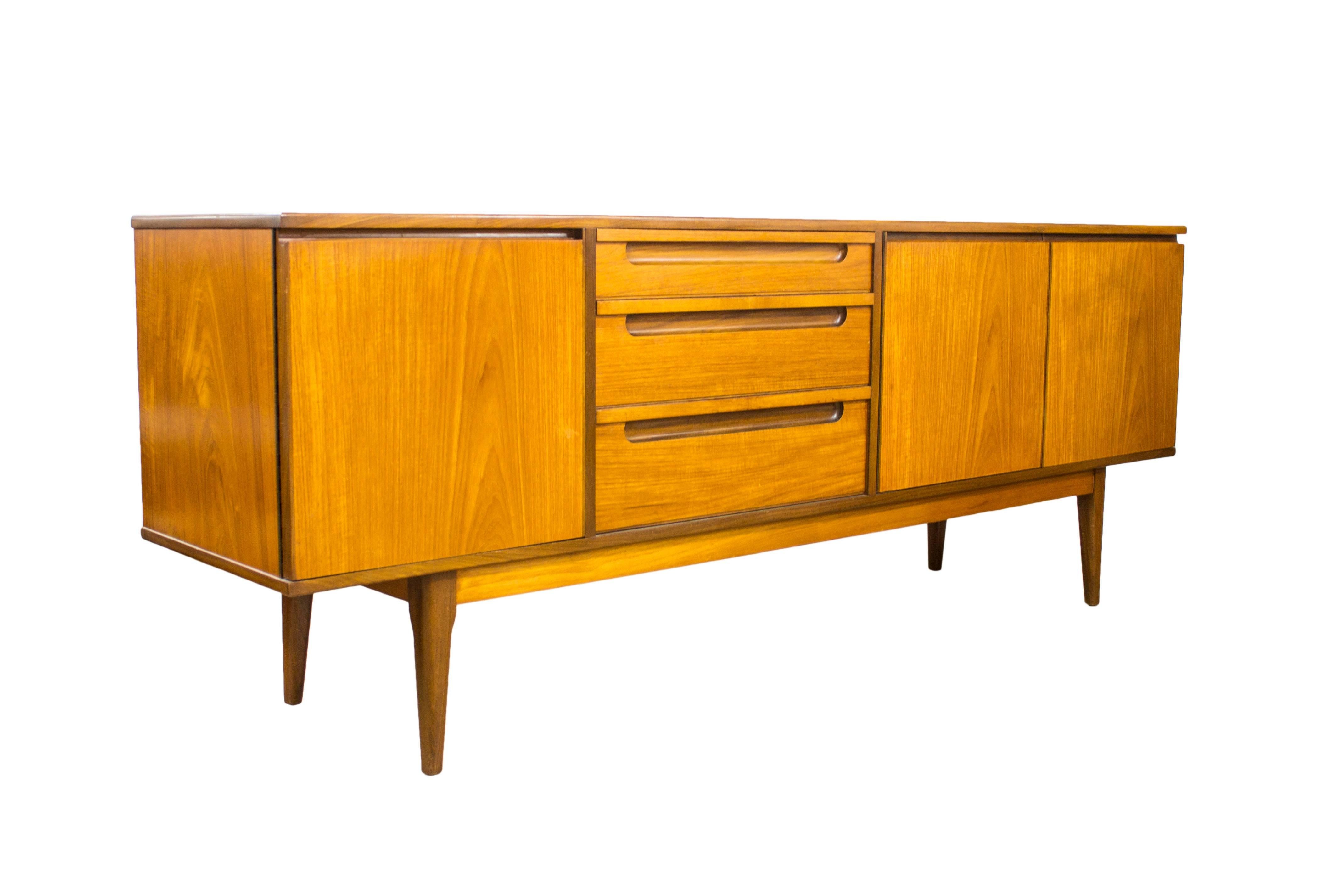 Alfred Cox Teak Sideboard Credenza G Plan Eames Era In Excellent Condition In Greater Manchester, GB