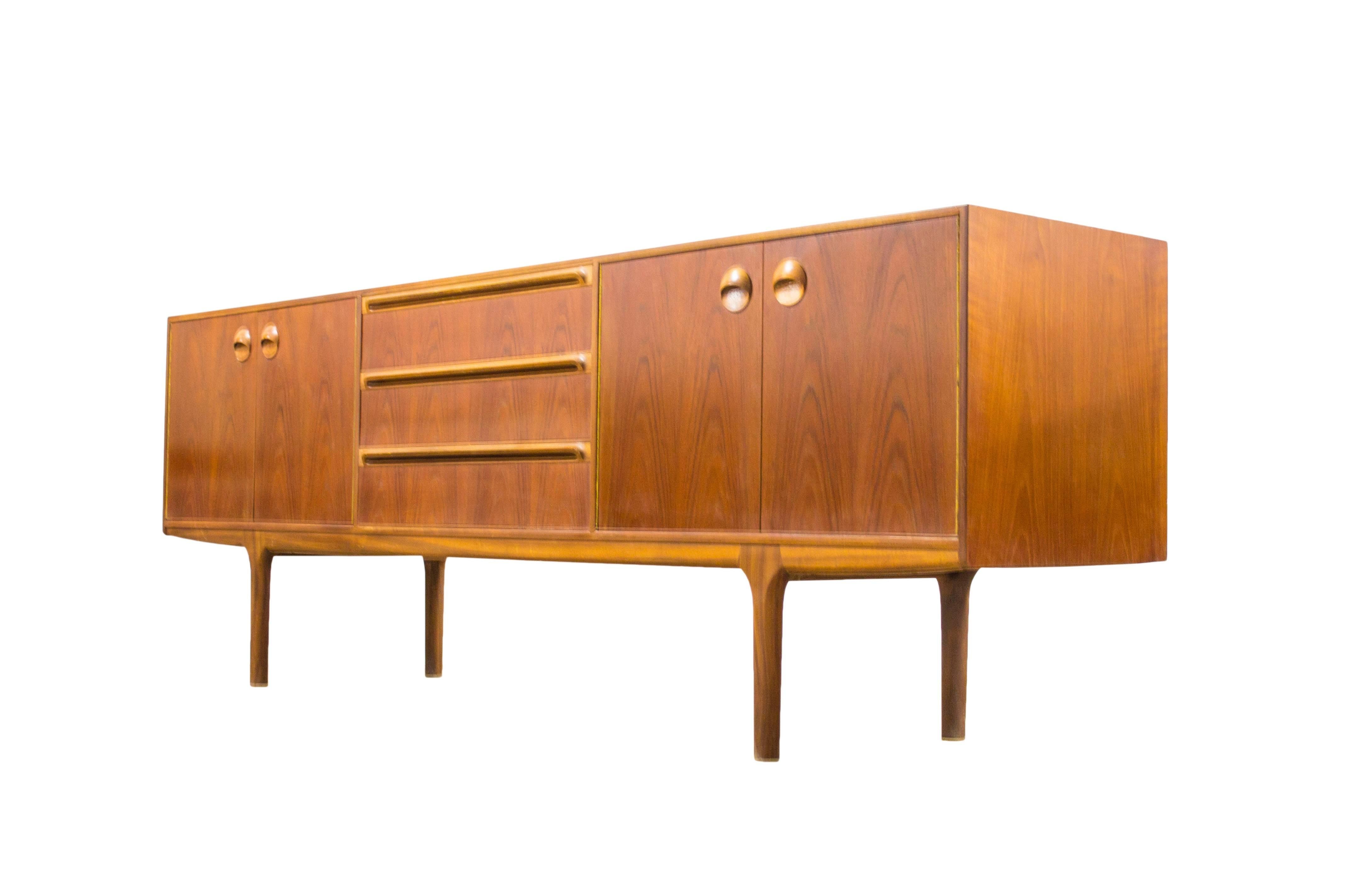 20th Century Macintosh of Kirkcaldy Teak Inset Handle Sideboard Storage Unit G Plan Eames Era For Sale