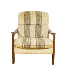 Retro Danish Rosewood and Fabric Armchair Office Desk Chair G Plan Eames Era