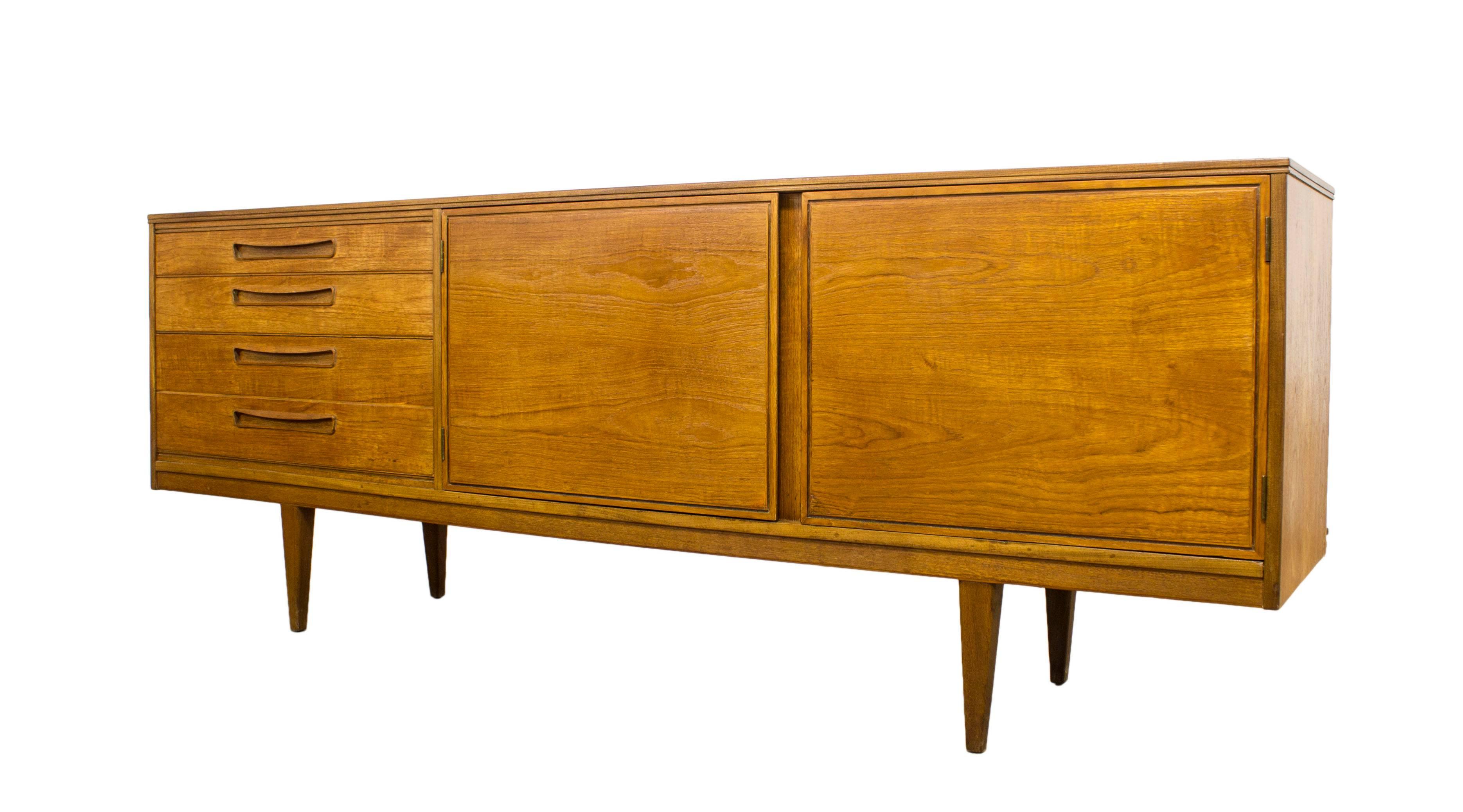 20th Century Alfred Cox Teak Sideboard Credenza Media Unit G Plan Eames Era