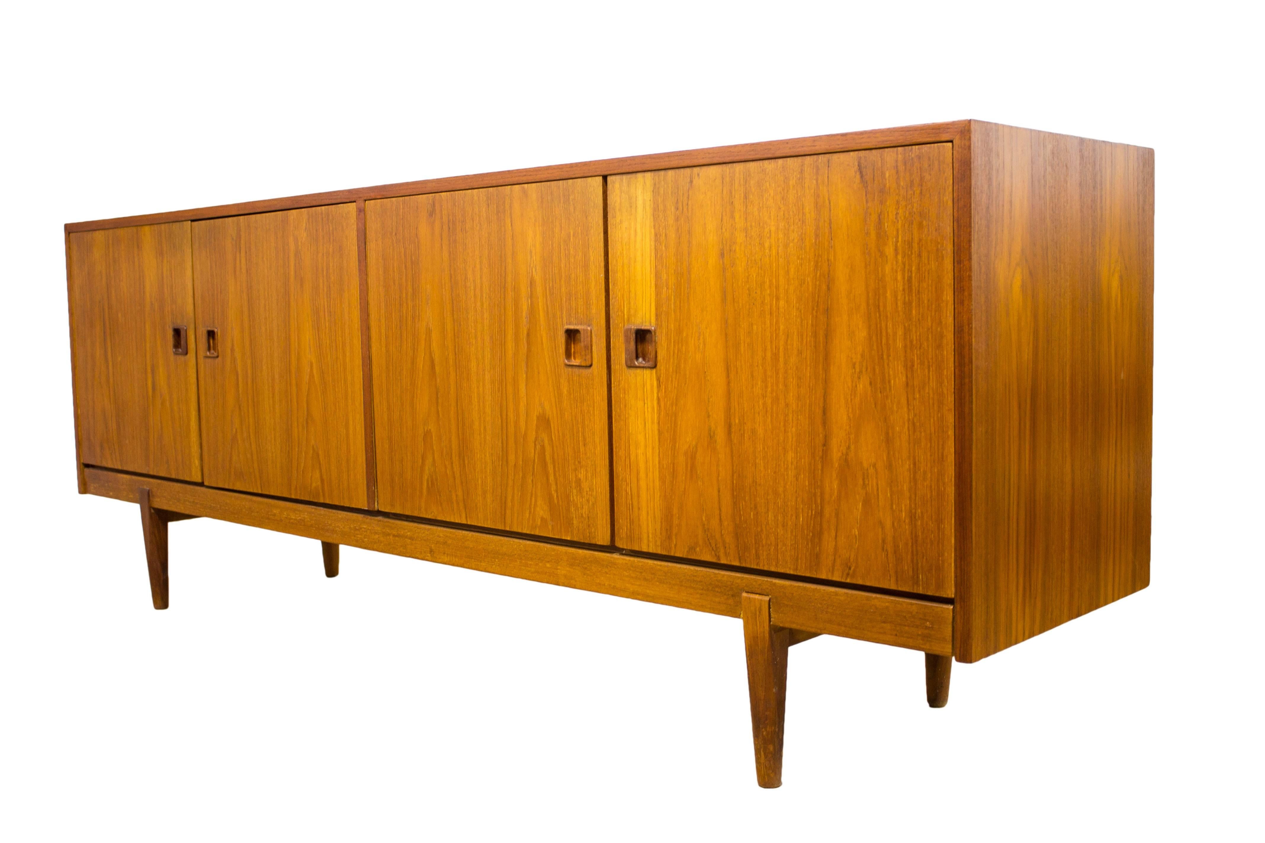 Danish Teak Sideboard Media Unit G Plan Eames Era In Good Condition For Sale In Greater Manchester, GB