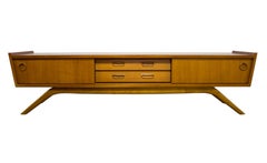 Danish Compact Low Teak Sideboard Storage Unit