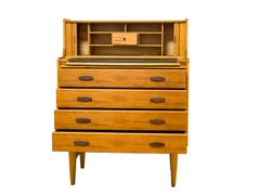 Danish Teak Bureau Desk Bookshelf Retro, Midcentury