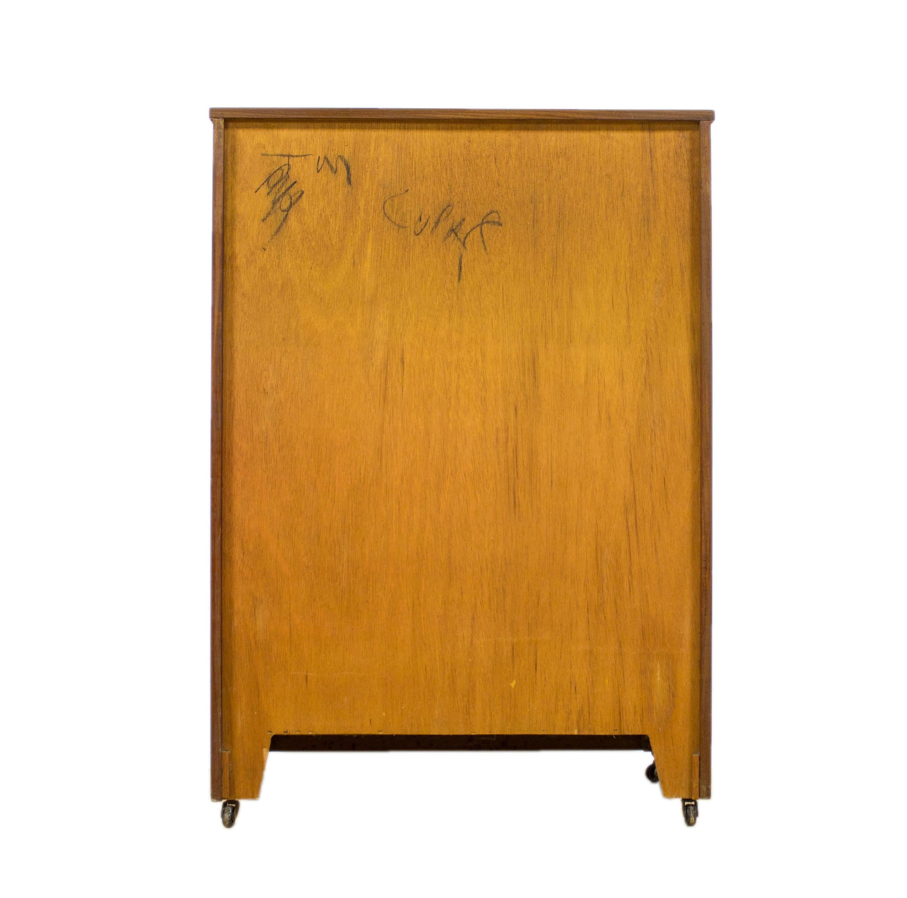 Danish Tallboy Chest Drawers with Inset Rosewood Handles G Plan Eames Era For Sale 3