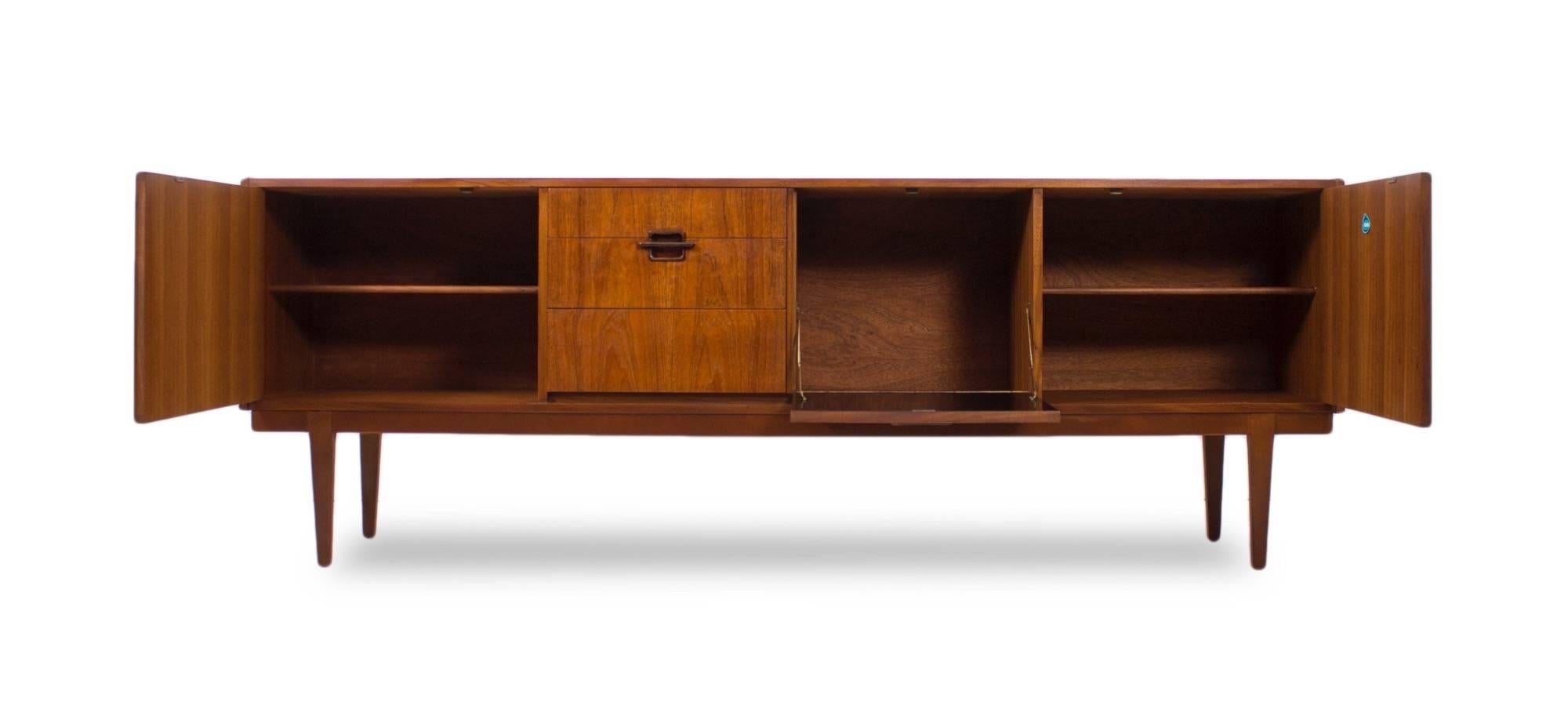 Nathan Furniture have always been a name associated with quality and style and during the 1960s, their designs led the way in bringing the Danish style to the UK Market.

The Nathan Corinthian sideboard is an extremely rare and beautiful piece