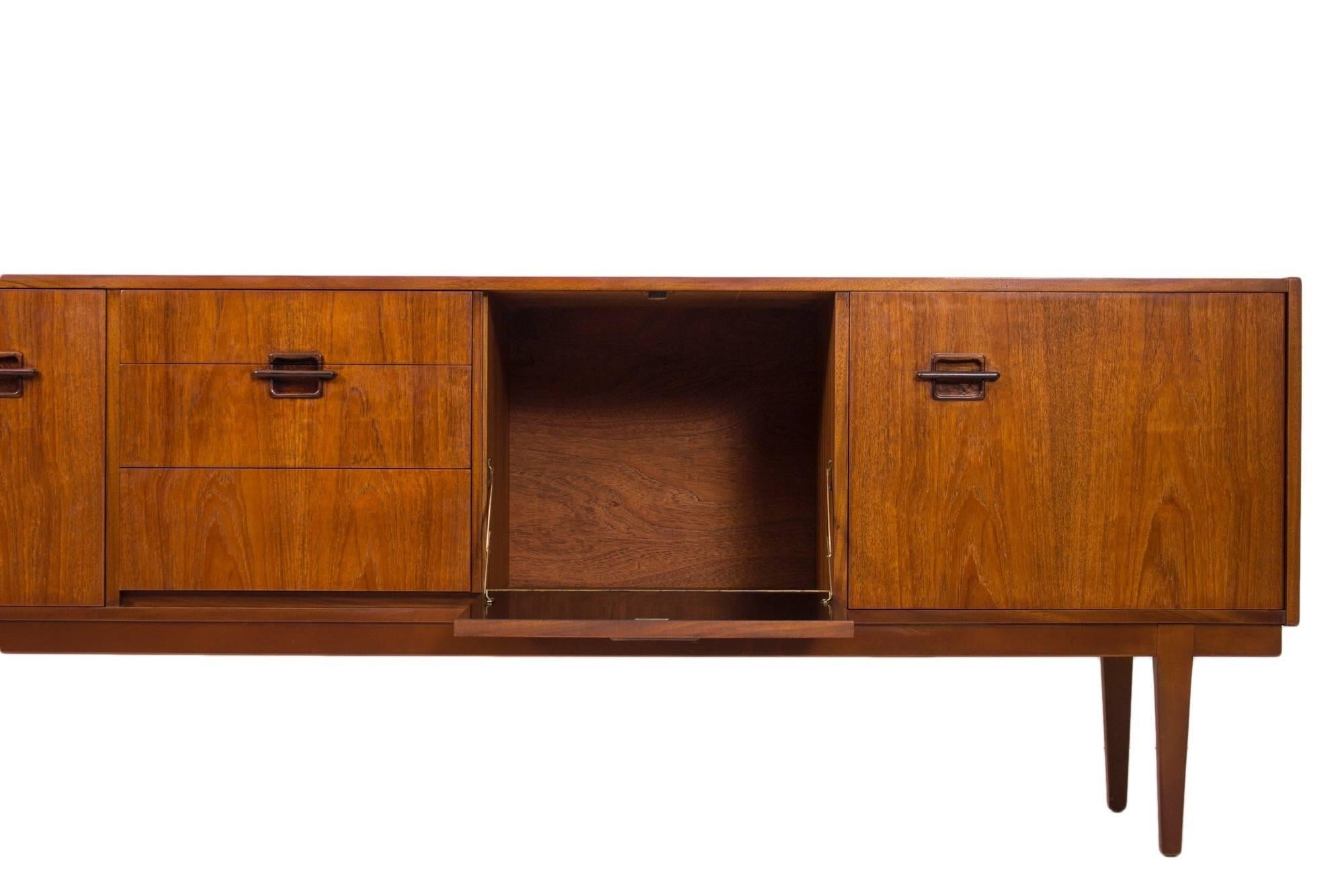 Mid-Century Modern Nathan Corinthian Teak Sideboard Credenza G Plan Eames Era For Sale