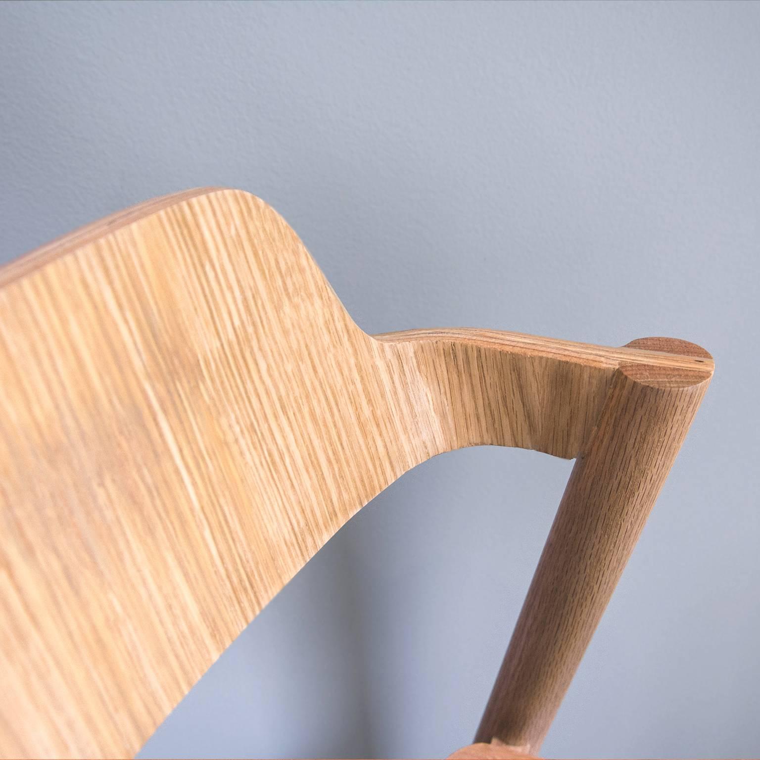 Hand-Crafted Modern Bentwood Dining Chair For Sale