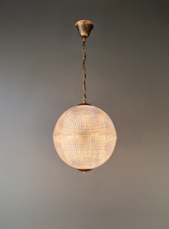 Art Deco Paris Street Lamp Style Prismatic Glass Globe Pendant Chandelier