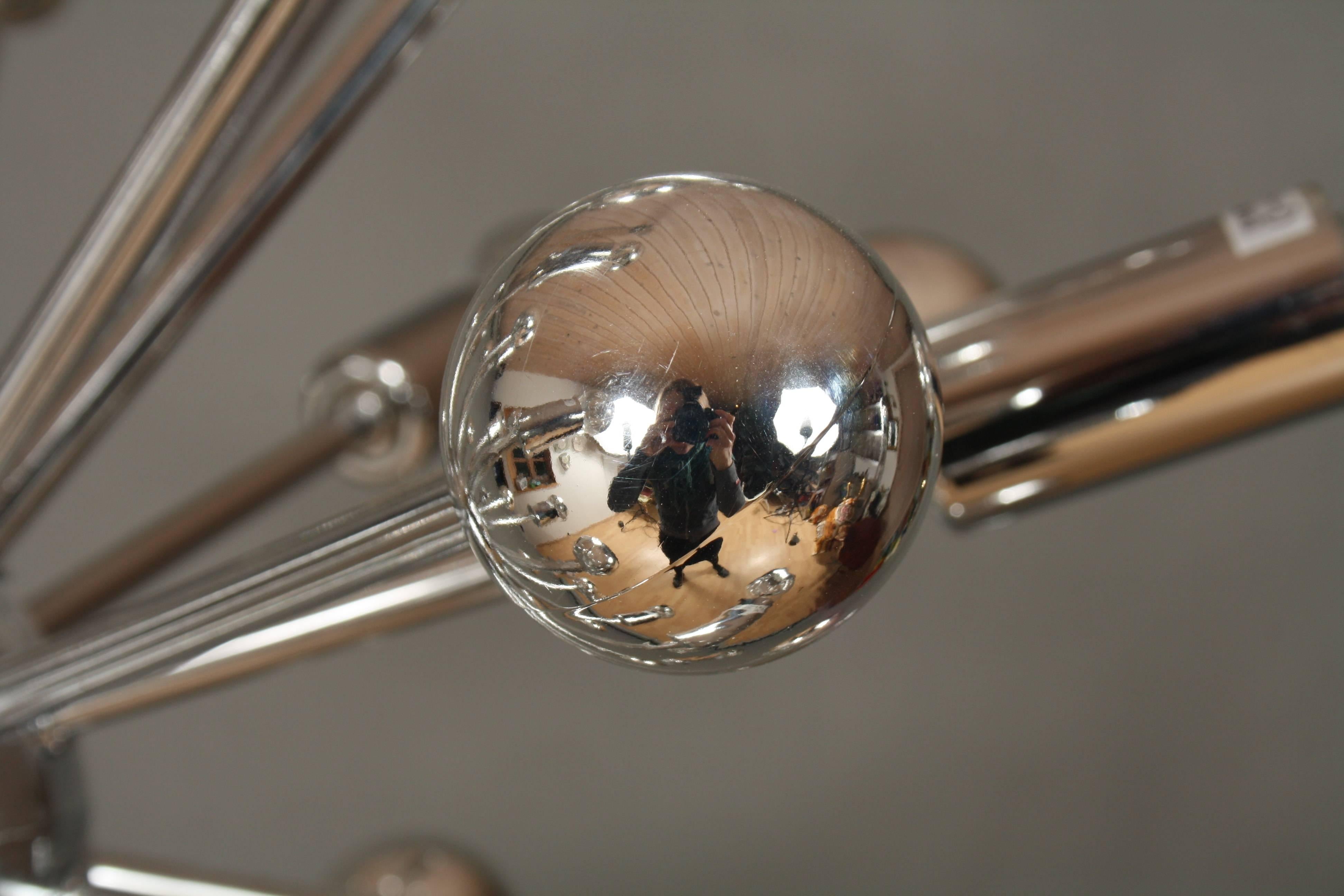 Mid-Century Style Chrome Sputnik Chandelier 2