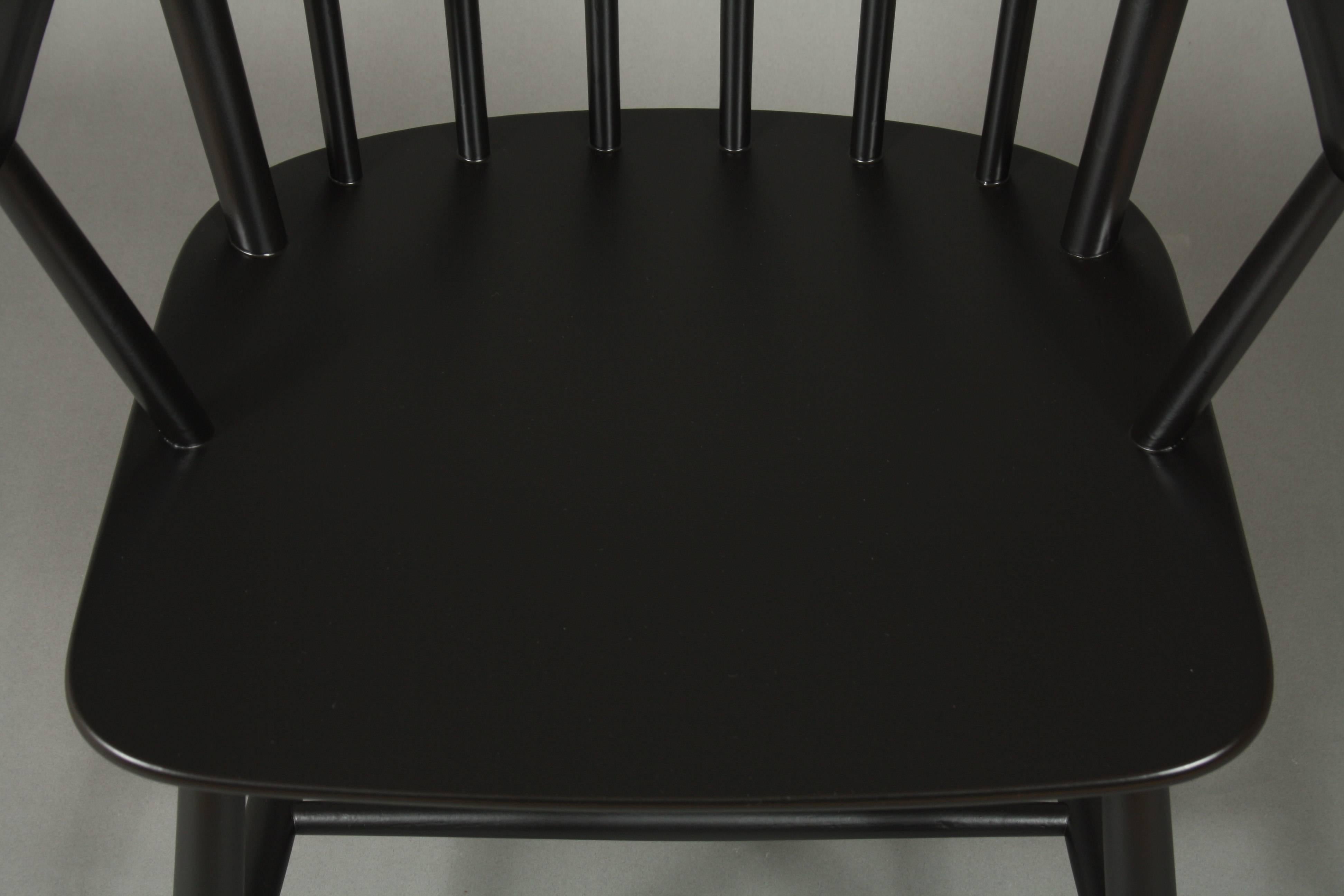 Børge Mogensen Black Dining Chair, Model J42 For Sale 2