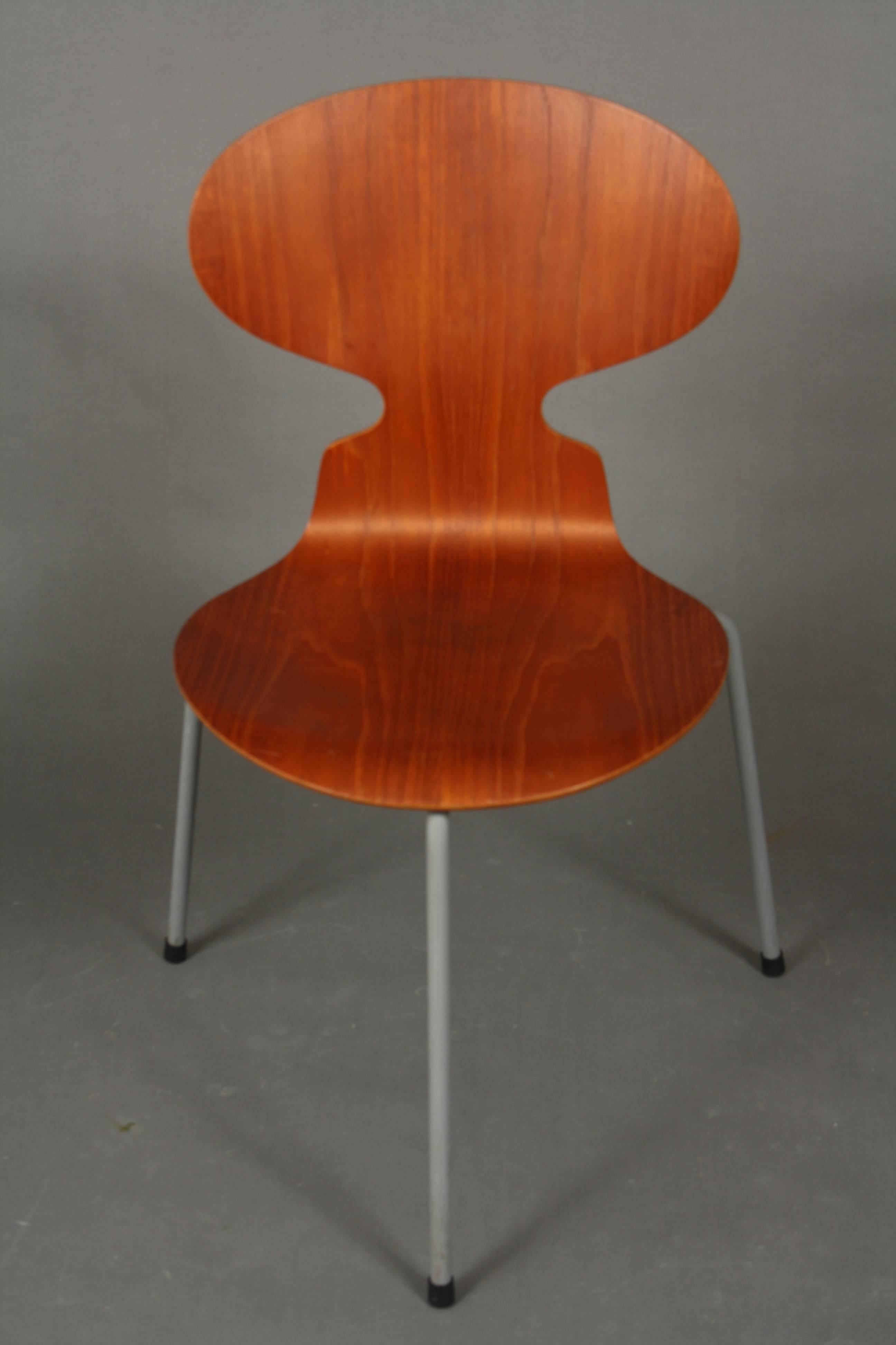 20th Century Two Early Arne Jacobsen Three Legged Ant Chairs For Sale