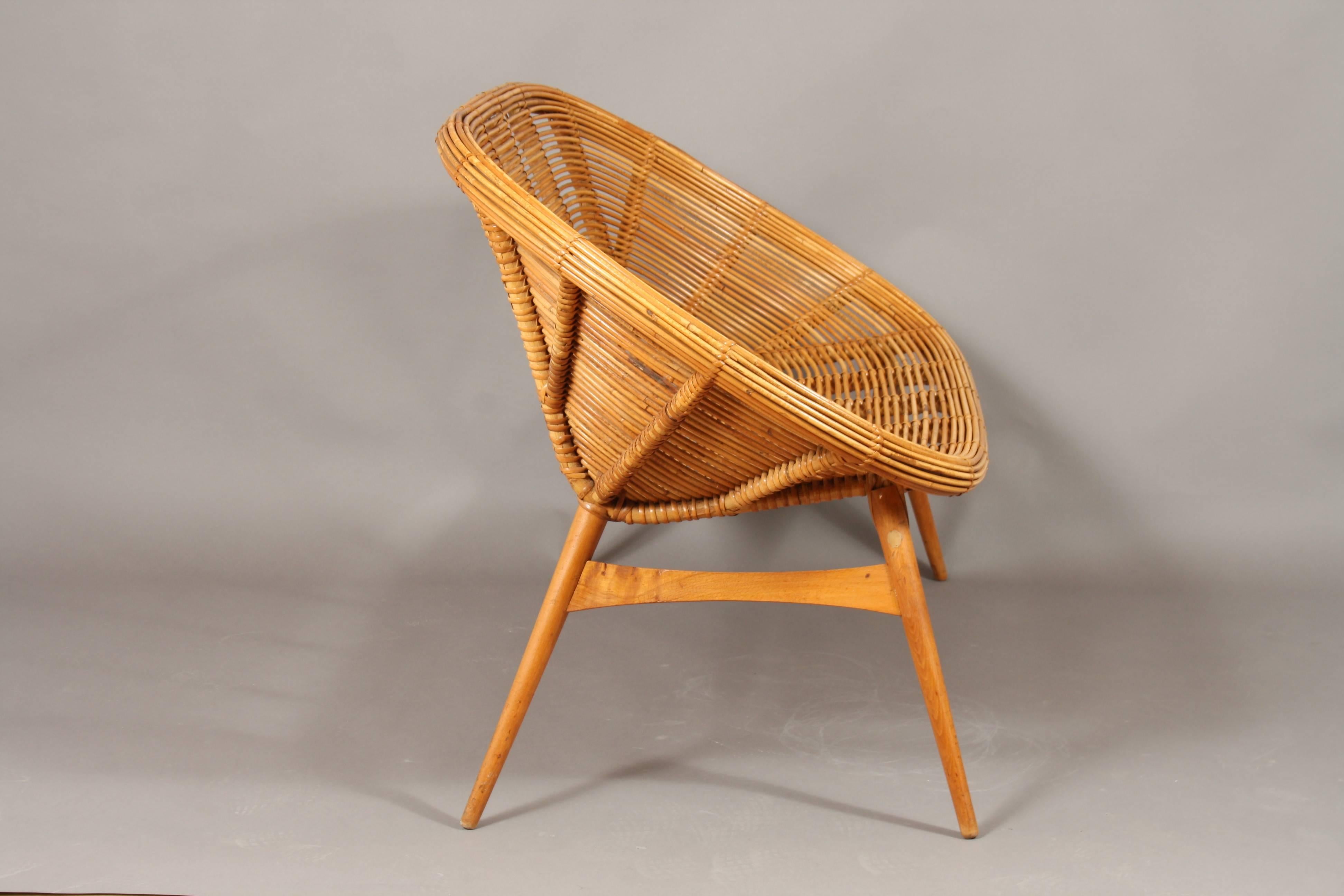 1960s Wicker Sofa with Teak Frame, Design from DDR 2