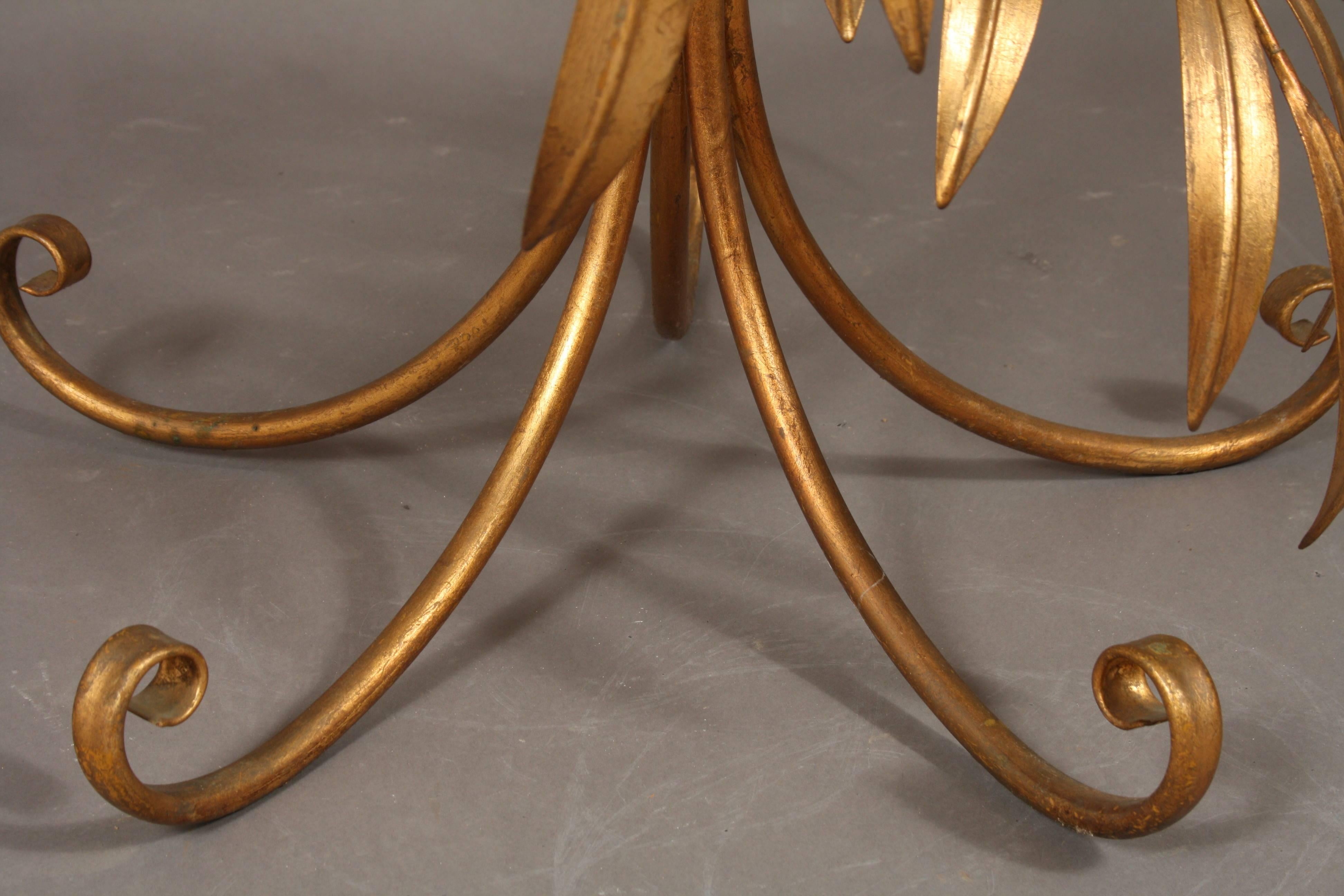 Mid-20th Century 1960s Hans Kögl Brass Gold Palm Tree Table