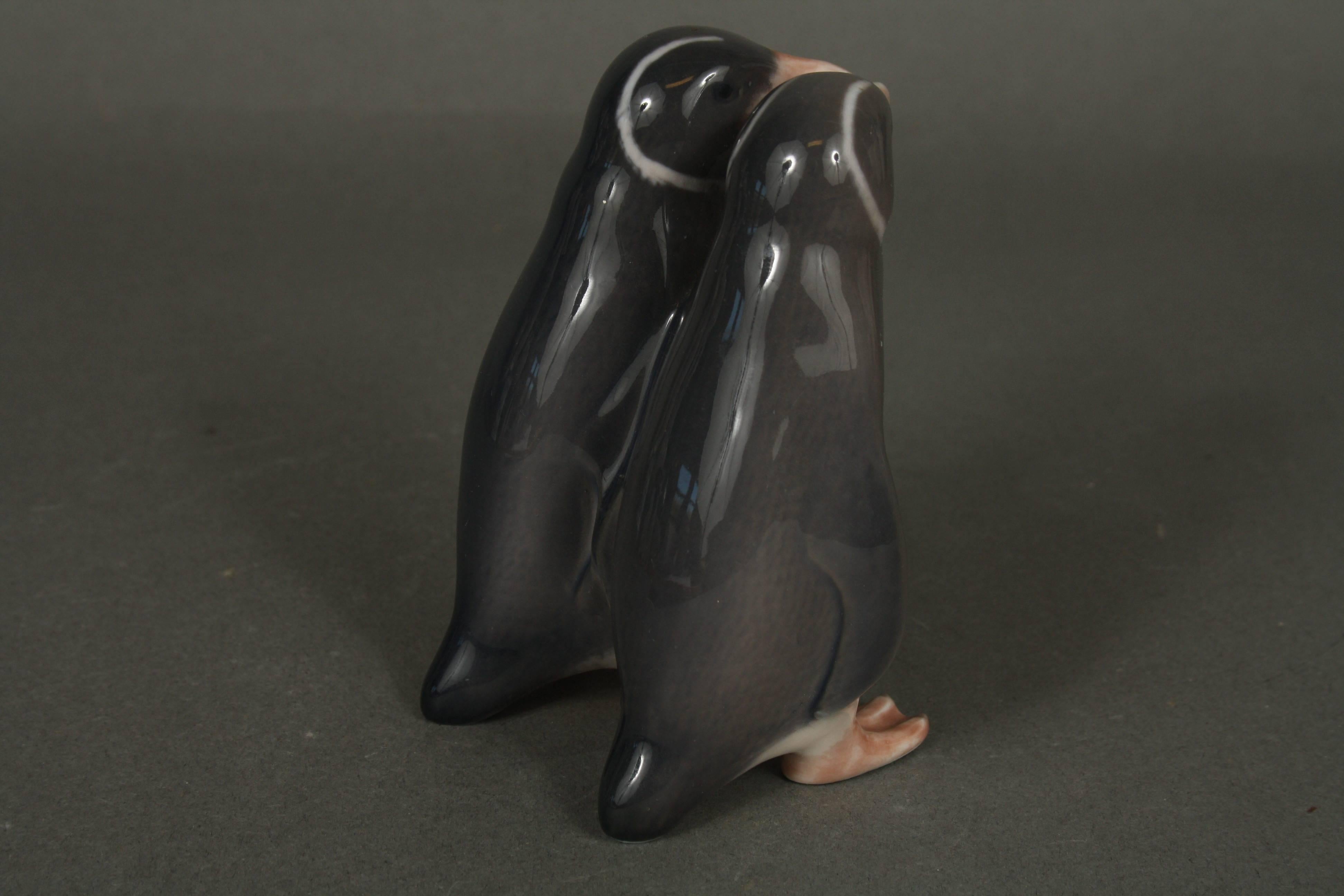 Danish Royal Copenhagen, a Pair of Penguins, No. 1190, Anna Trap, Denmark For Sale