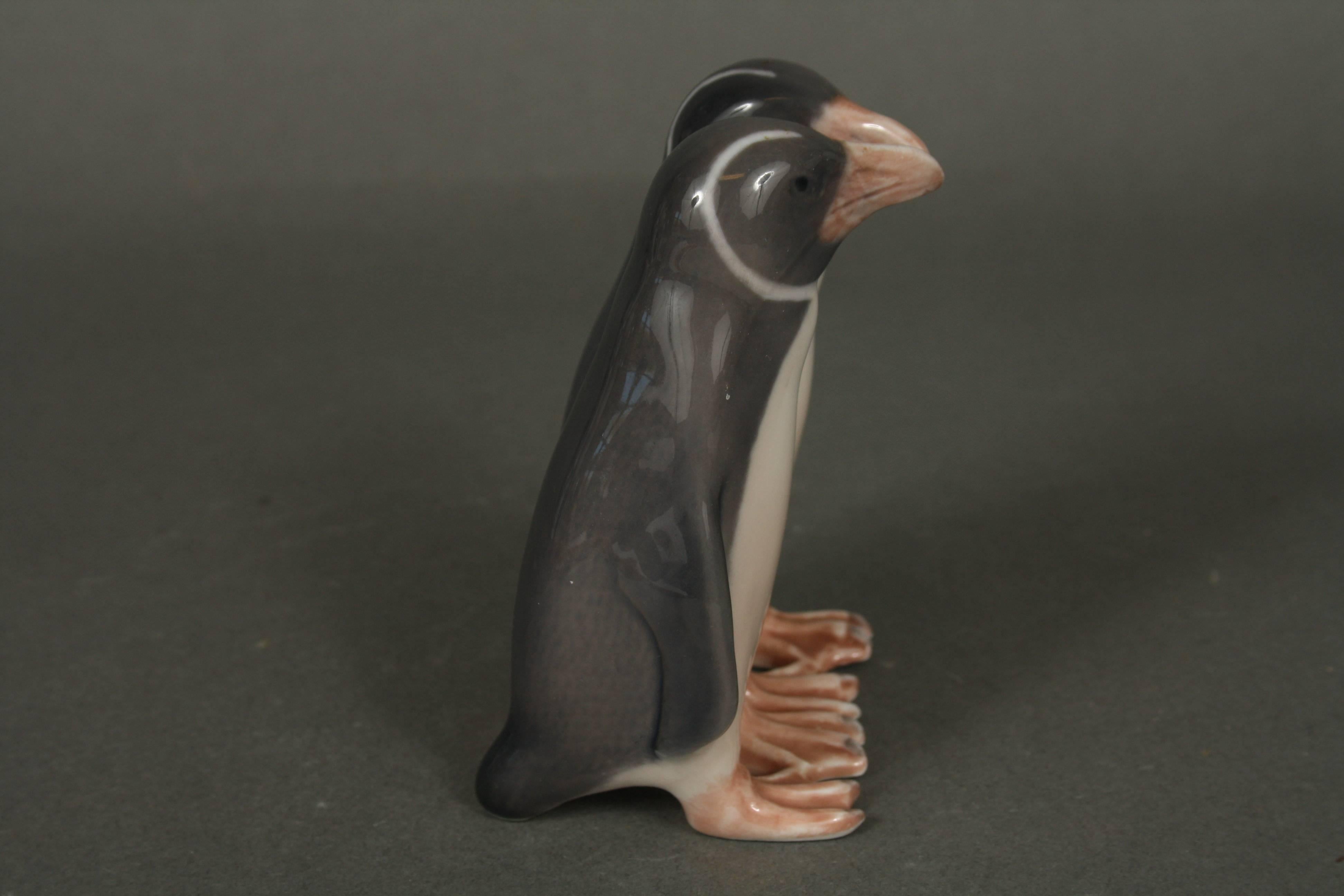 Mid-20th Century Royal Copenhagen, a Pair of Penguins, No. 1190, Anna Trap, Denmark For Sale