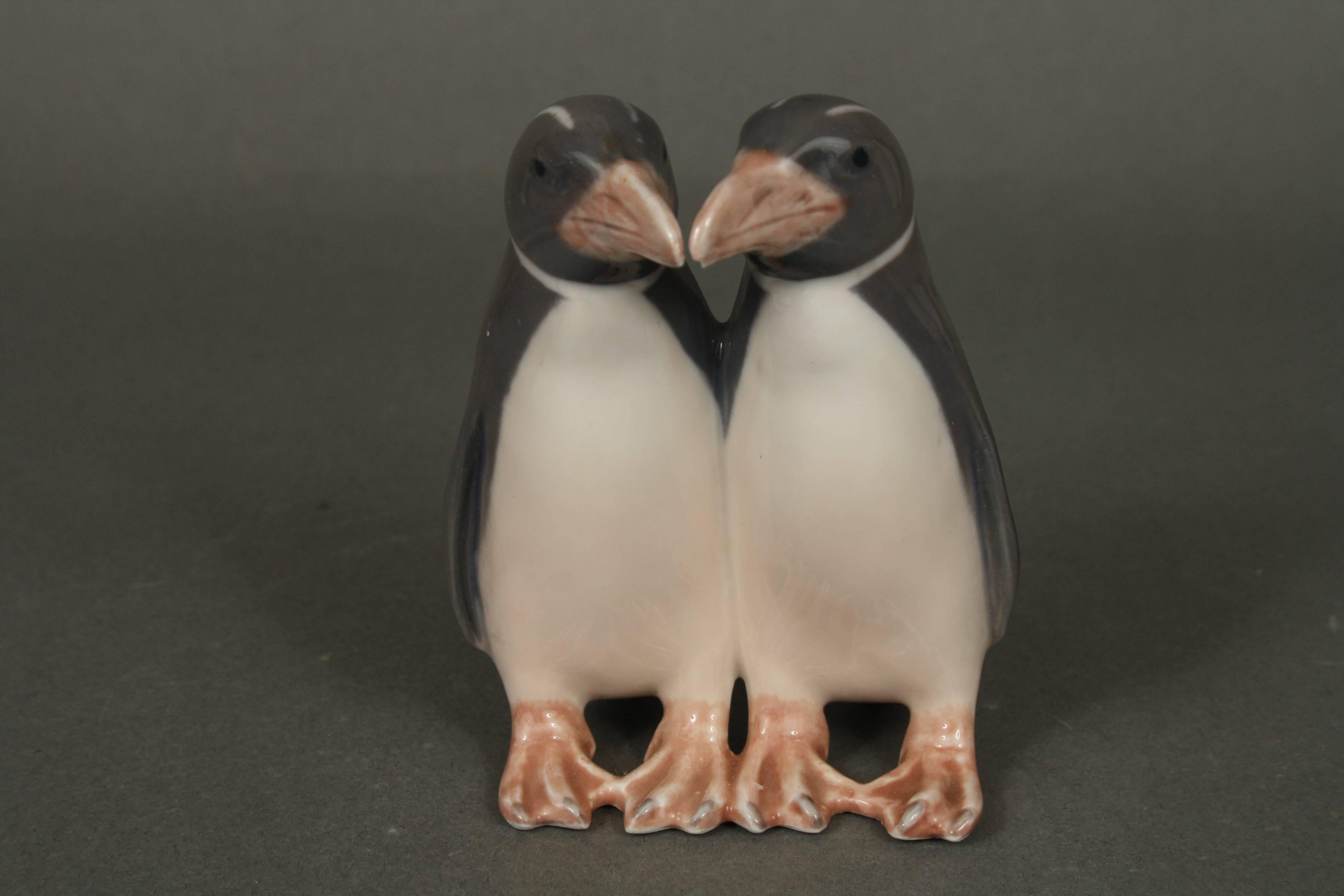 Royal Copenhagen, a Pair of Penguins, No. 1190, Anna Trap, Denmark For Sale 1