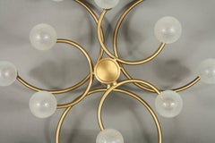 Lamp with 12 Glitter 'Arms' in a Circle, Germany, 1970s