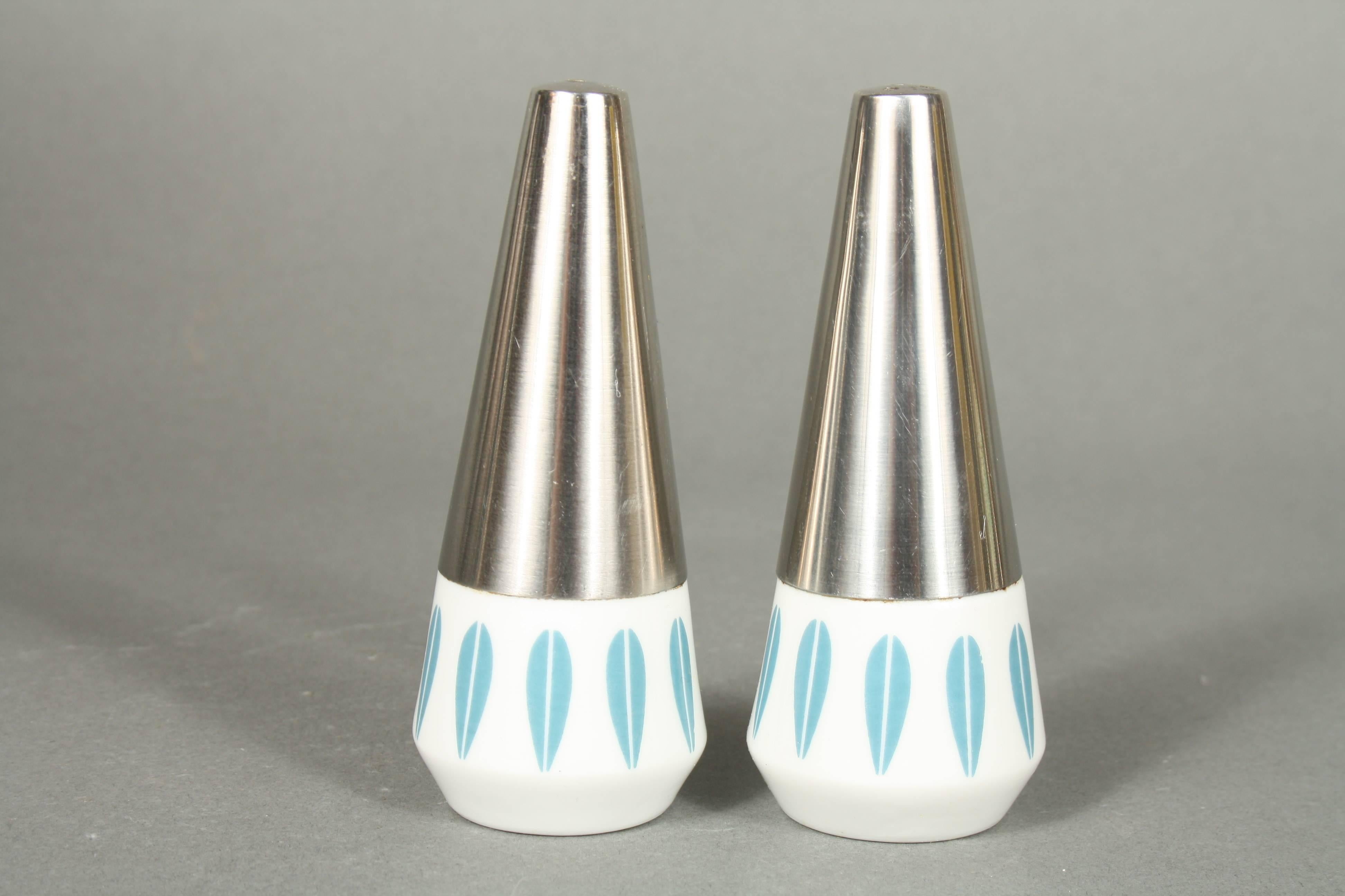 Cathrineholm, Blue Lotus Salt and Pepper, Norway, 1960s For Sale at 1stDibs