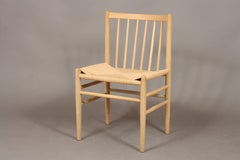 New Jorgen Baekmark Dining Chairs, Model J80 in Oak and Paper Cord, Re-Edition