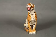 Porcelain Sculpture of a Tiger, Italy
