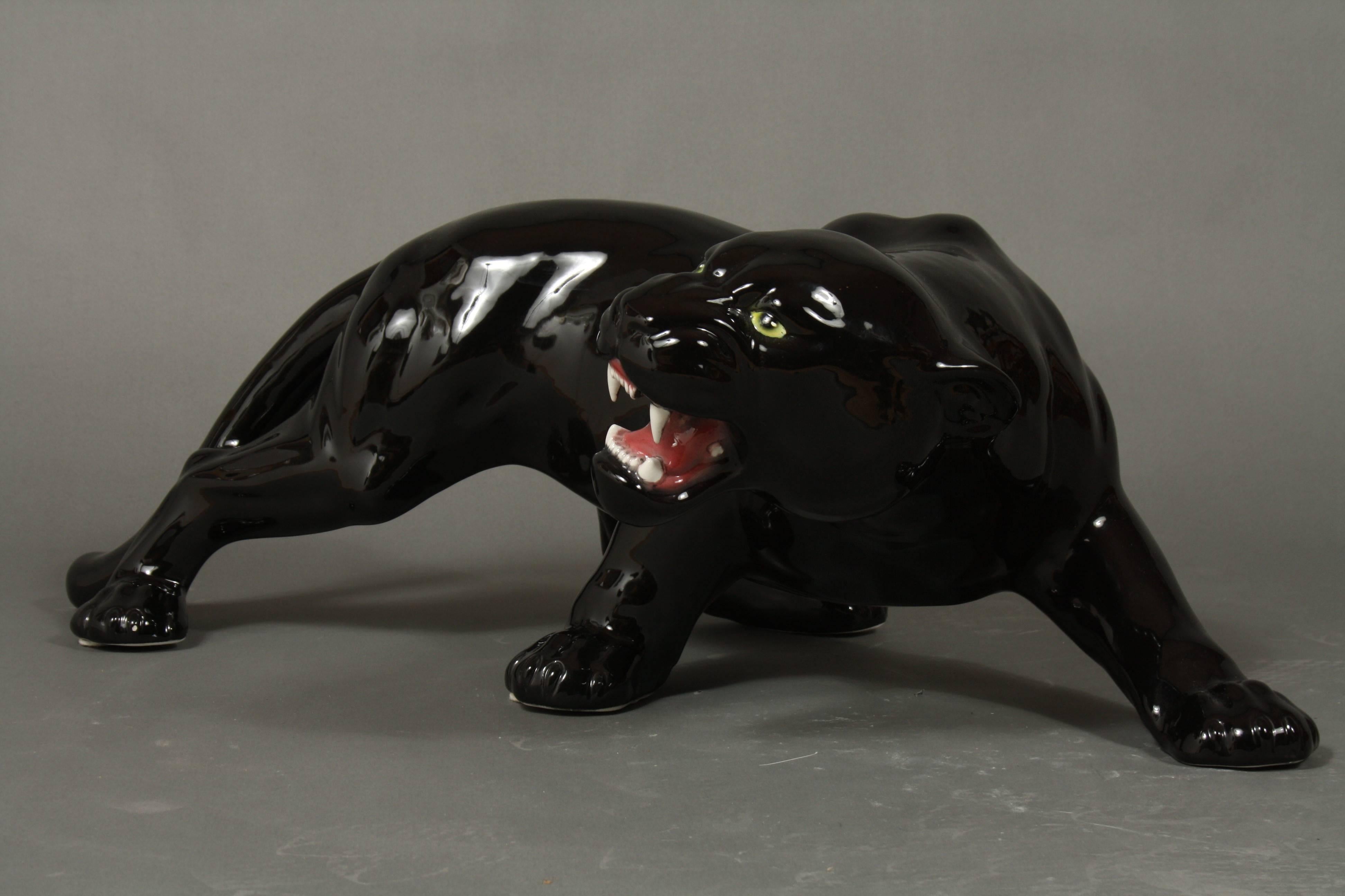Italian Big Black Panther, Italy, 1980s For Sale