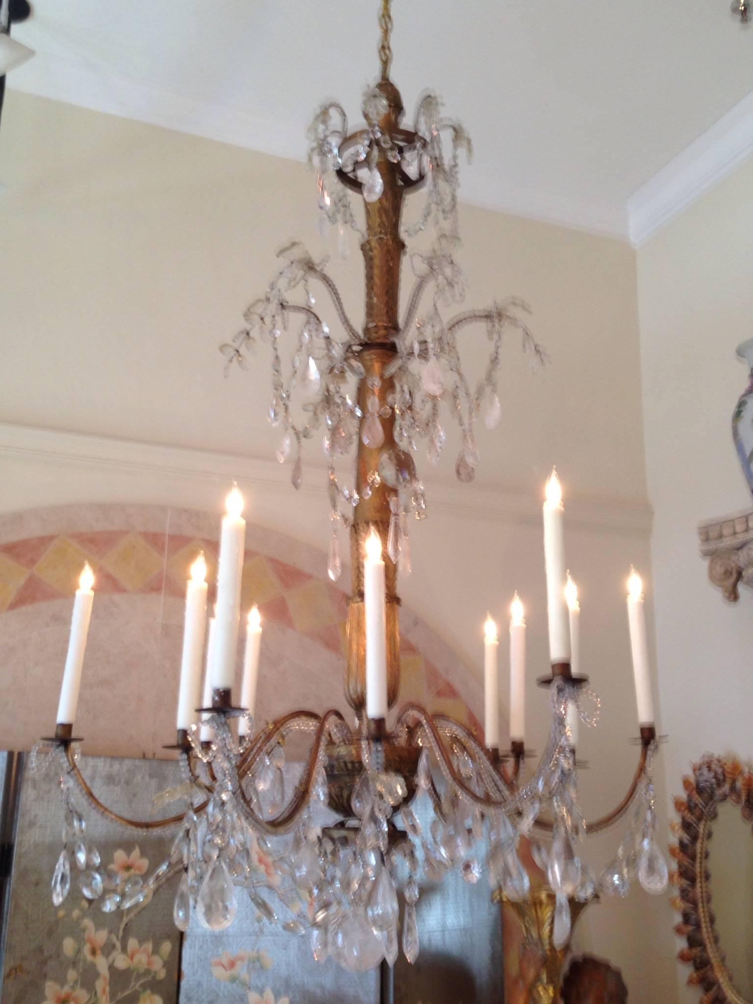 Late 18th-Early 19th Century Colossal Genovese Chandelier In Good Condition For Sale In Palm Beach, FL
