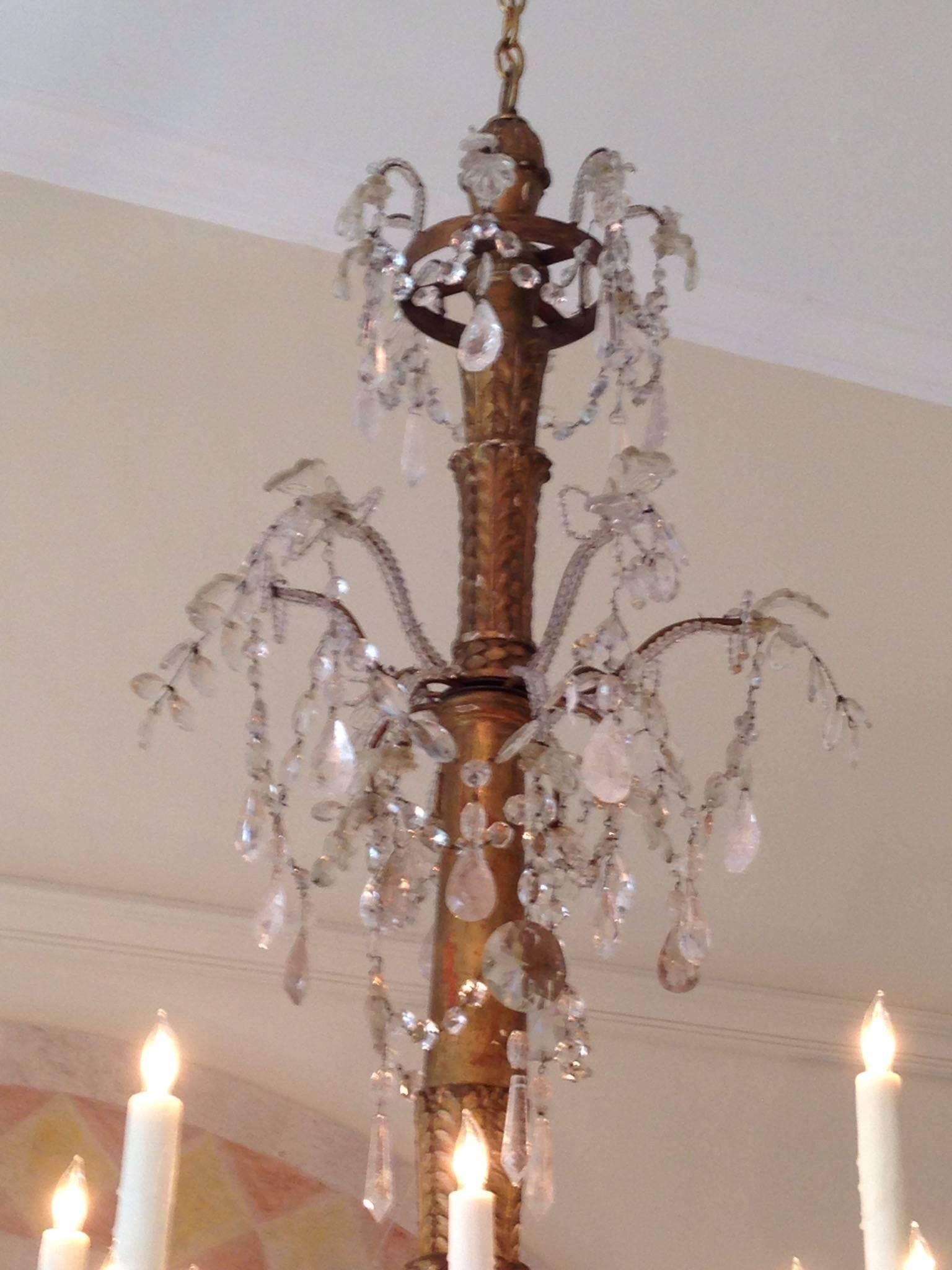 Gilt Late 18th-Early 19th Century Colossal Genovese Chandelier For Sale
