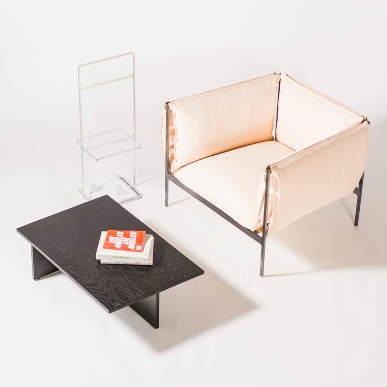 Armchair In Vegetable Tanned Leather And Oiled Laser Cut Steel