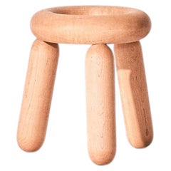 Balloon Stool by KLEIN, Made of Solid Maple Wood, Size Small, New