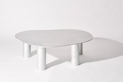 Large Puddle Coffee Table by KLEIN, Aluminum with Cylinder Legs, New
