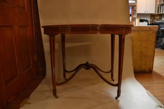 Antique English Mahogany Satinwood Inlaid Table