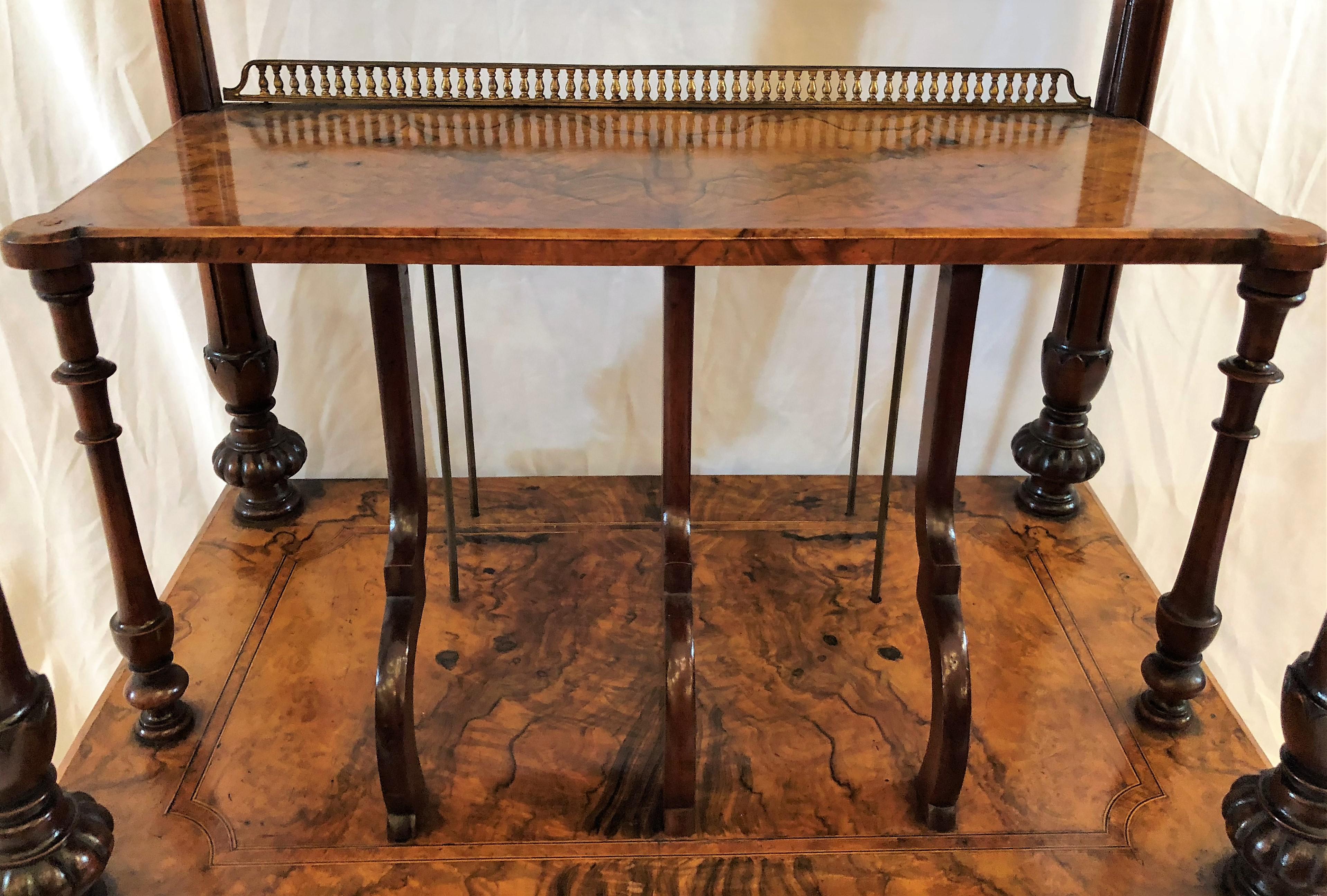 Antique English Walnut Canterbury And Music Stand For Sale At 1stdibs
