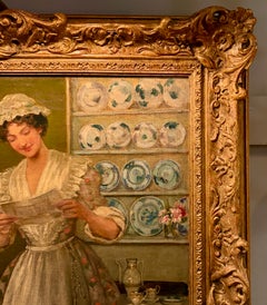 Antique Late 19th Century English Oil Painting on Canvas Signed "W.D. Sadler"