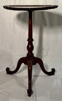 Antique English Mahogany Pie Crust Table, Circa 1880