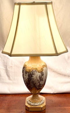 Pair Antique French Porcelain Lamps, Circa 1895-1900