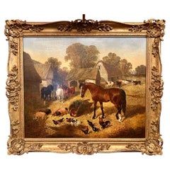 Antique 19th Century English Oil on Canvas Painting by John Herring Junior.