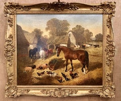Antique 19th Century English Oil on Canvas Painting by John Herring Junior.