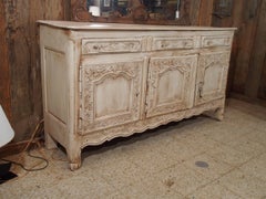 Antique French Painted Oak Buffet, circa 1860