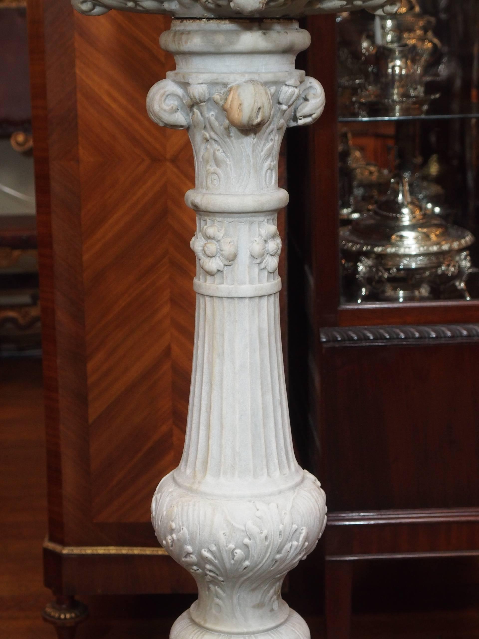 marble birdbath